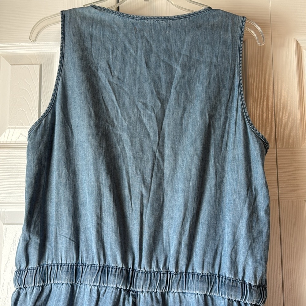 Allsaints Penny Playsuit Denim Color Surplice V-neck Romper size 6 - Picture 13 of 16